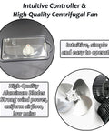 Intuitive controller panel and high-quality centrifugal fan for Badass 22500 Btu Heavy Duty Industrial Mobile Air Conditioner.