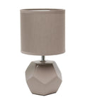 Round Prism Mini Table Lamp With Matching Fabric Shade Black Ceramic Base Compact Desk Light With Easy Rotary Cord Switch Uses 40W Equivalent Candelabra Bulb Or Type G Globe Bulb Not Included