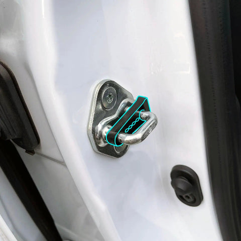 Heavy Duty Door Striker Sound Damper Bushing for Honda CRV Civic Accord Fit Pilot Odyssey installed on door latch.