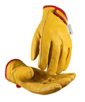 Winter Leather Work Gloves With Thinsulate Lining For Cold Weather, 100 Percent Full Grain Cowhide For Superior Abrasion, Size Large