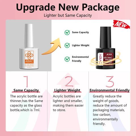Gel Polish Kit With Base And Top Gels 112 Piece Set Featuring 108 Vibrant Colors New Eco-Friendly Packaging Highlight