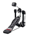 Single Bass Drum Pedal With Radius Rod Base Bearing Spring Rocker Assembly Delta Ball Bearing Hinge Dual Adjustable Toe Clamp And Three Drive Systems Including Accelerator Cam And Turbo Cam For Pro Drummers, black chain drive