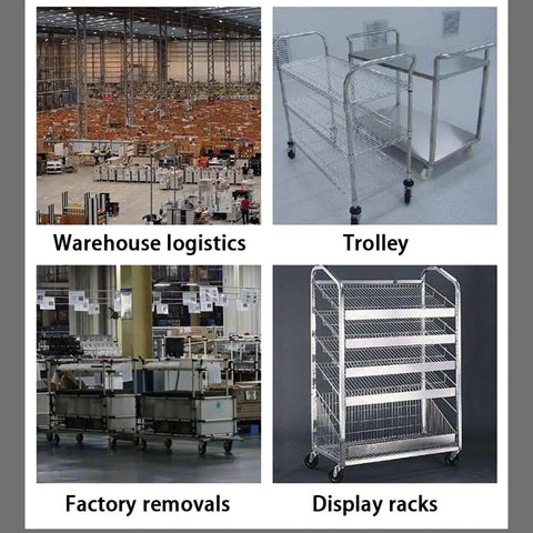 Heavy Duty M12 X 60 Bolt Casters With Silent Pu Swivel Wheels For Trolley Workbench And Scaffolding Tough As Nails Steel Base Smooth Glide Locking Brake Set Of 4 on warehouse logistics, trolley, factory removals, and display racks.