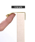 Edge Finger Pulls For Cabinets Invisible Concealed Aluminum Flat Hidden Drawer Pulls brushed brass large grip