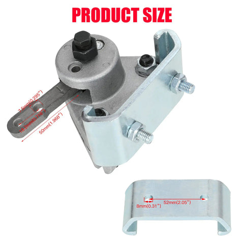 Beefed-Up Go Kart Mechanical Disc Brake Caliper And Bracket Kit For Manco 9598 with measurements displayed