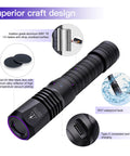 365Nm UV Flashlight Beast Workhorse Rechargeable Blacklight with anodized aluminum body and Type-C charging port for crime scenes
