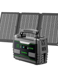 Ultra Lightweight Solar Generator 155Wh Kit With 30W Panel Portable Power Station With Dual 100W AC Outlets Peak 150W QC3 USB