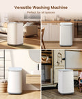 Heavy Duty Super Compact Portable Washer And Spin Dryer 0.8 Cu Ft Mini Washing Machine in various living spaces.