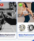 Comparison of old noisy bearings in roller skates versus upgraded with 52 Piece Miniature Deep Groove Ball Bearing Kit With 10 Size Range Includes 608ZZ 608RS R188ZZ 624ZZ 693ZZ 685ZZ 623ZZ MR105RS MR128RS MR63RS Low Friction Precision Bearings For 3D Printers Skateboards Robotics And DIY Projects
