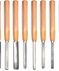 Pro Grade Woodturning Tools Kit With Eight Badass Heavy Duty Lathe Chisels including 8 wood lathe chisels with ergonomic handles.