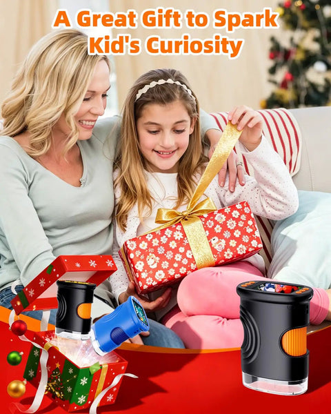 Explore Tiny Worlds With A 1000x Coin Microscope With Built In Lights 2 Inch LCD Display 8 Adjustable LEDs Portable Rechargeable Handheld Magnifier For Coins Gems Jewelry And More Works With Windows And Mac, gift scene