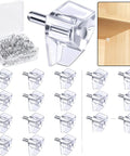 Clear 5mm Plastic Shelf Pegs 20 Pack Self Locking Clips for Kitchen Cabinets Bookshelves Closet Furniture Replacement Pins Holder