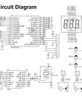 DIY Electronic Car Kit With Infrared Sensor Ultrasonic Module And Motorized Chassis Hands On Robot Practice Set Including PCB Components And Wiring For Fun Experiments Teaching Circuitry And Coding circuit diagram with STC15W401AS chip, L293D, display, switches, and motor outputs