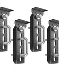 Rock Solid Universal 4 Pcs 8 Inch Boat Trailer Bunk Brackets With Swivel Top U Bolt Kit featuring heavy duty steel construction.