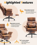 100-130 Degree Reclining Tall Office Chair With Foot Rest And Adjustable Armrests, microfiber, wheels, adjustable seat