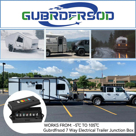 Skip The Headache And Grab This Heavy Duty 2 Pack 7 Pin Trailer Junction Box with quick connect terminals in outdoor parking.