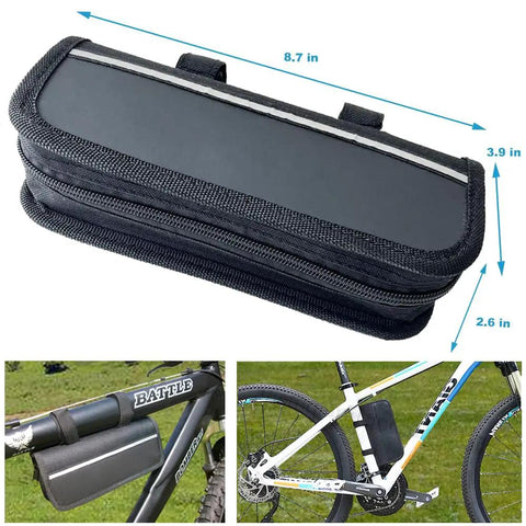 On The Go Bike Repair Kit Bag With 120 Psi Pump And Portable Bicycle Tool Set for easy installation on bike frame