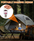 Portable Propane Gas Lantern For Camping With Copper And Stainless Steel Construction illuminating a campsite table