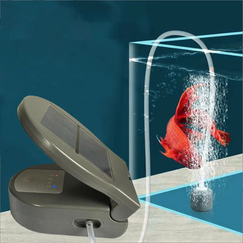 Pond Aerator With Back Clip, 3 Mode Adjustable Oxygen Pump, USB Rechargeable Portable Air Bubbler near fish tank