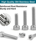 1600 Pcs Metric Screw And Bolt Kit M2 M3 M4 M5 Stainless Steel Hex Socket Head Cap Screws close-up