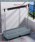 Must-Have All In One Cleaning Tool Cart and Organizer for Home, Office, School, and Restaurant - 8 pole clip 10 hooks design