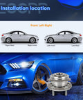 Front Wheel Hub And Bearing Assembly 513266 2Pcs Set Fits Hyundai Santa Fe 2007-2020 AWD displayed with cars front axle location