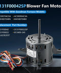 Heavy Duty 1/2 Hp 4 Speed Blower Fan Motor Compatible With Goodman Furnace Replacement 0131F00042 side view with wiring.