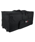 Protechtor Series Electronic Drum Kit Bag With Wheels And Tow Handle, lightweight 36x16x16 case, black with zippered pocket