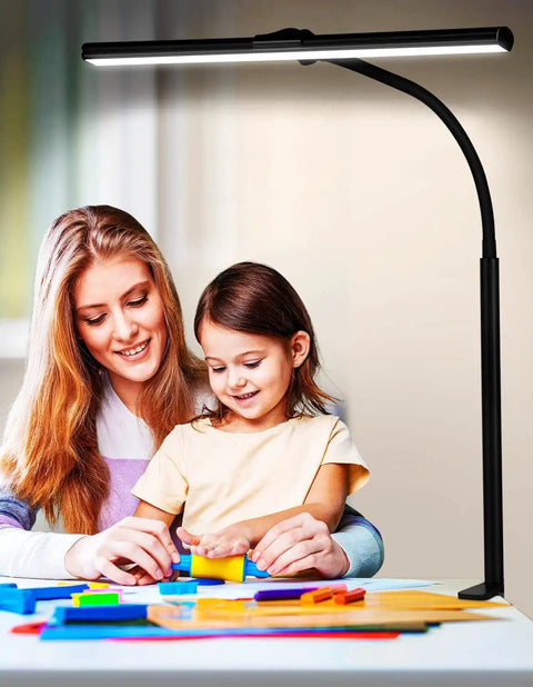 Clip On Desk Lamp With Clamp 360 Degree Swing Arm Gooseneck Task Light for Office and Home illuminating desk activity