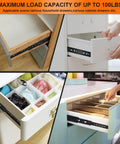 16 Inch Full Extension Drawer Slides Set, 4 Pairs (8 Pieces), Three Fold Side Mount Cabinet Glides, Black Beefy 100 Lb Capacity, Ideal For Dresser, Cabinet, Kitchen, Trash Can, Wardrobe in white drawer and cabinet installs