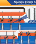 Adjustable Three Station Roller 0 To 90 Degree Large Radius Sheet Roller Bender for aluminum standing seam roofing tools