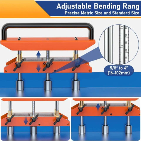 Adjustable Three Station Roller 0 To 90 Degree Large Radius Sheet Roller Bender for aluminum standing seam roofing tools