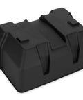 Built Like A Tank Heavy Duty Corrosion Resistant Polymer Battery Box side view, securely guarding single six volt RV or marine lead acid power pack.