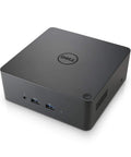 High Performance Thunderbolt Dock TB16 180W USB C Multiport Hub With Eu Power Cord black frame side view with USB ports.