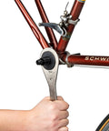 Bottom Bracket Retaining System With Double Sided Adapter Nut For Cartridge BBs being used on vintage bike