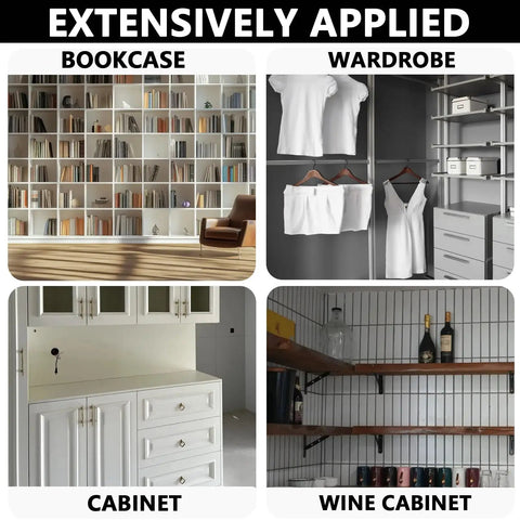 Slick Brown Screw Hole Cover Stickers 108 Piece Self Adhesive Round Caps used in bookcase, wardrobe, cabinet, and wine cabinet.