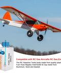 Preassembled RC Gas Fuel Tank For Gasoline Planes And RC Engines, 300cc Capacity, with airplane in flight.