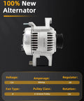 Side view of 90 Amp 12V Replacement Alternator For Jeep Cherokee 1991 To 1998 Grand Cherokee 1993 To 1998 High Quality Auto Alternator
