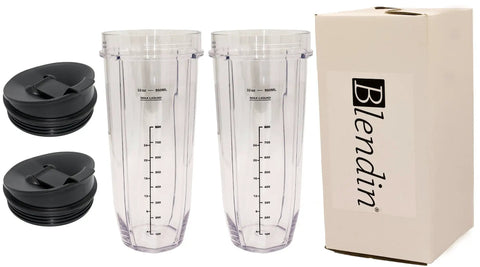 32 Ounce Cup With Sip N Seal To Go Lid Extra Large Replacement Jar Compatible With Nutri Ninja Auto IQ 1000W And Duo Blenders