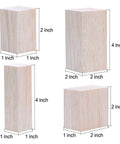 12 Pcs Balsa Wood Blocks For Carving Kit With 4 Sizes For Whittling And Craft Projects, showing unfinished wood blocks in different sizes.