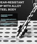 Tile Drill Bit Set 1/4 to 1/2 Inch 6-12mm With 1/4 Inch Hex Shank Eccentric 4-Cutter Design showing spiral tip on tile surface