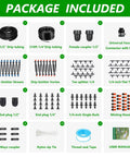 Automatic Drip Irrigation Kit For Garden And Greenhouse, 256ft Setup components and accessories layout