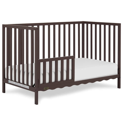 Toddler Guard Rail For Convertible Crib In Chocolate Chip Finish Solid Wood Bed Rail For Easy Toddler Bed Conversion Adds Bedtime Security