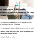 Woman troubleshooting device connectivity on smartphone, following steps for Rock Solid Level 2 EV Charger 40 Amp Wall Mounted J1772 Station.