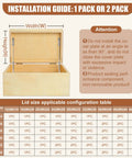 Installation guide for soft close toy box hinges with heavy duty zinc alloy lid support and smooth quiet dampers.