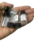 Five Bottle Leaded BGA Solder Balls Set With Twenty Five Thousand Per Bottle Sn63 Pb37 Reballing Tin Balls showcased on a hand