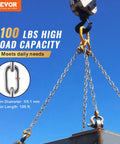 VEVOR Grade 30 zinc-plated chain, 3/16 in (5.1 mm) diameter, 100 ft long for towing, logging, agriculture and guard rails
