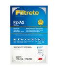 F2 Room Air Purifier Filter 2 Pack True HEPA Premium Allergen Bacteria And Virus Capture, packaging front view