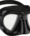 Nano 2-Lens Dive Mask For Scuba And Freediving, Ultra Low-Profile Hydrodynamic Design, Low Volume, Wide Field Of View in black