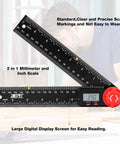 Digital Angle Finder Protractor Ruler 7 Inch 200mm Angle Measuring Tool Easy Grip Design showing clear scale markings and digital display.
